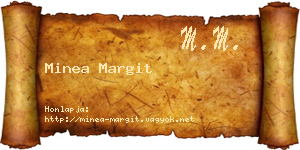 Minea Margit névjegykártya